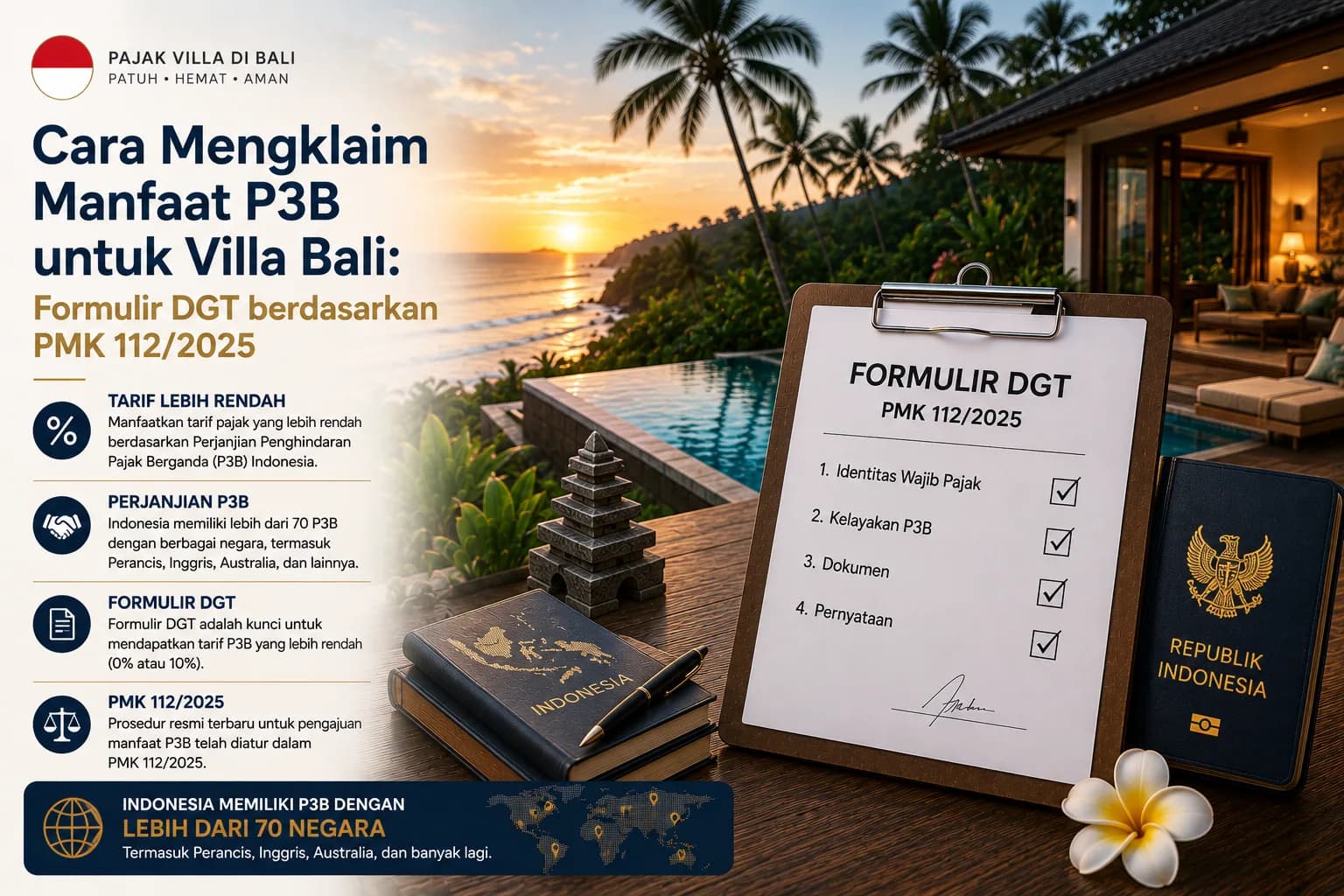 Cara Mengklaim Manfaat P3B untuk Villa Bali: Formulir DGT berdasarkan PMK 112/2025