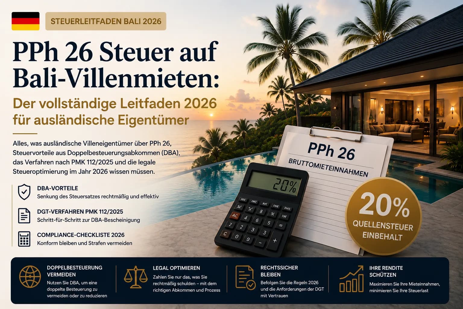 PPh 26 Steuer auf Bali-Villenmieten: Der vollständige Leitfaden 2026 für ausländische Eigentümer