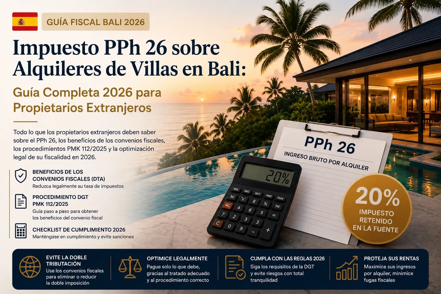 Impuesto PPh 26 sobre Alquileres de Villas en Bali: Guía Completa 2026 para Propietarios Extranjeros