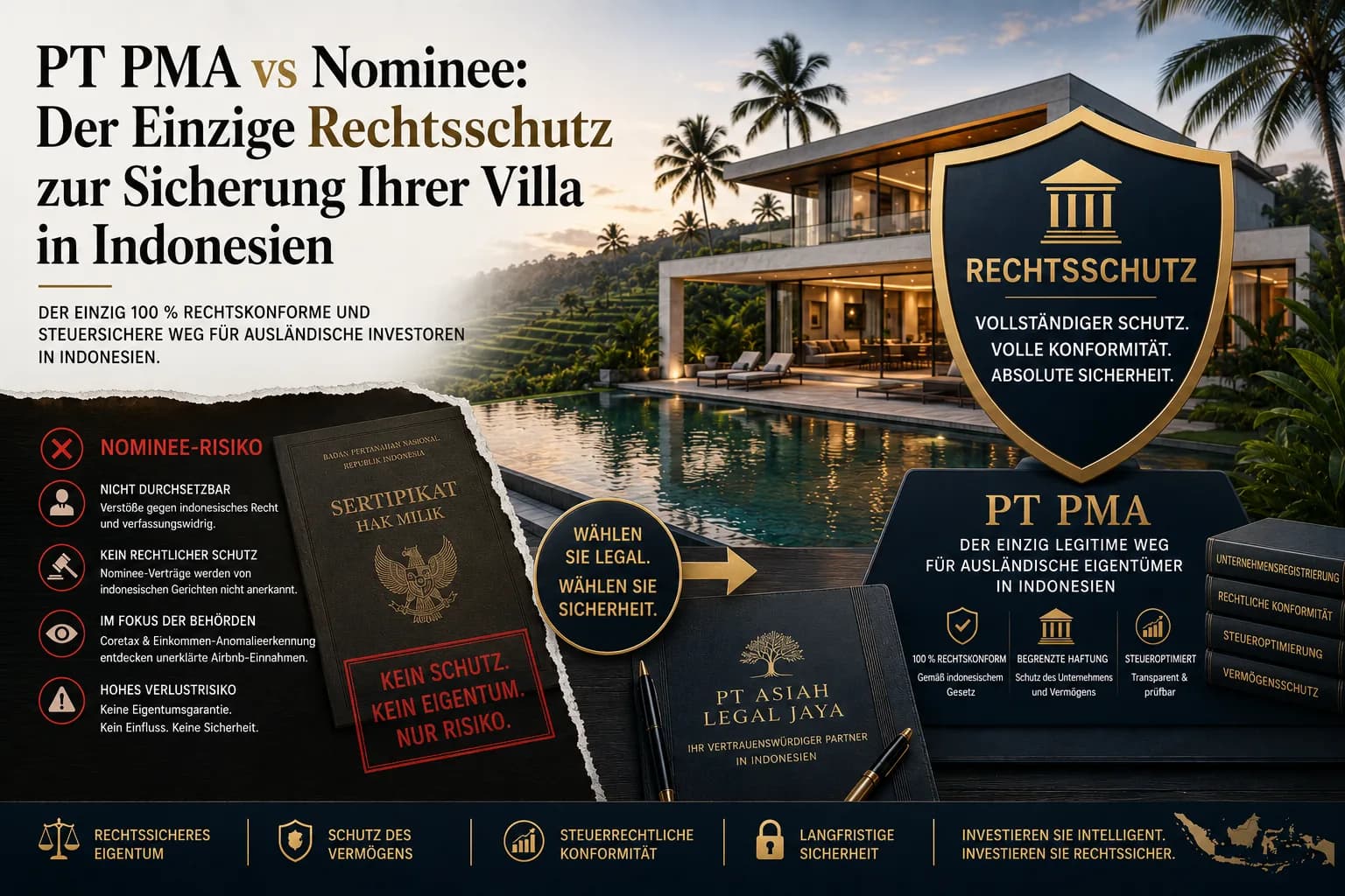 PT PMA vs Nominee: Der Einzige Rechtsschutz zur Sicherung Ihrer Villa in Indonesien