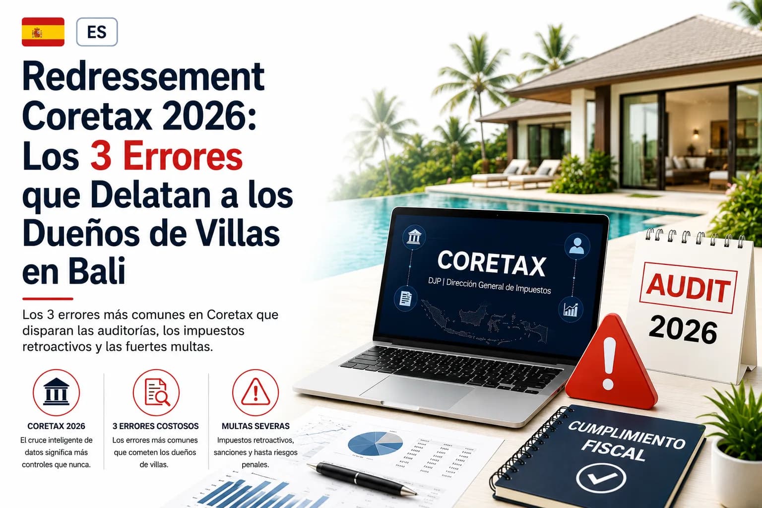 Redressement Coretax 2026: Los 3 Errores que Delatan a los Dueños de Villas en Bali