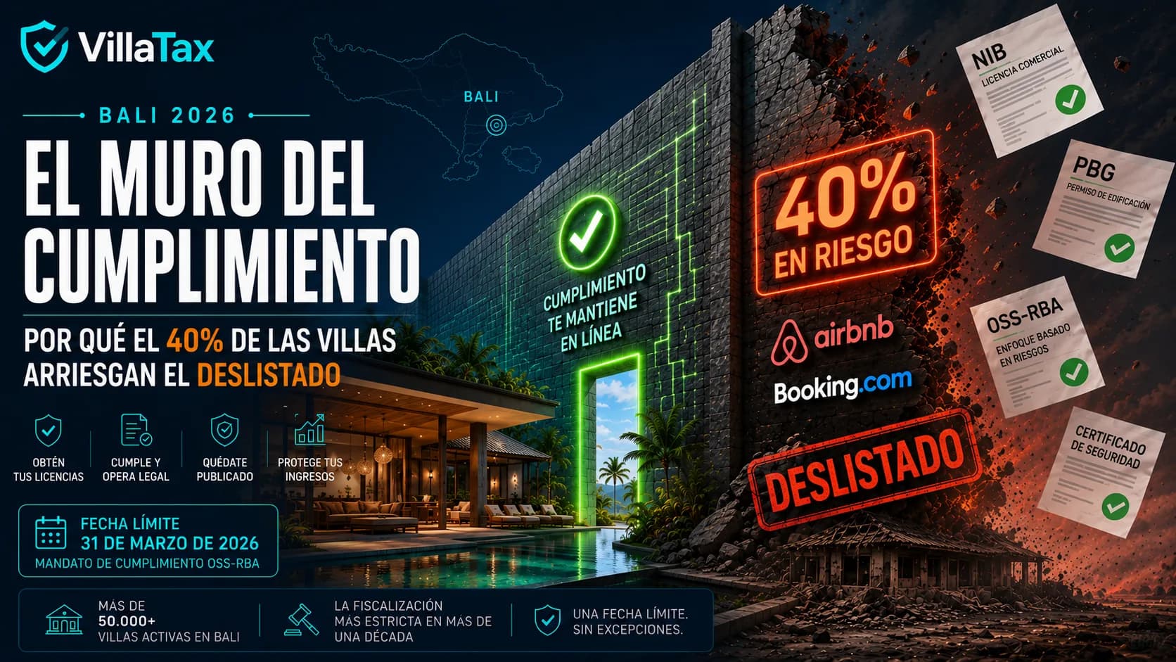 Bali 2026: El Muro del Cumplimiento - Por Qué el 40% de las Villas Arriesgan el Deslistado