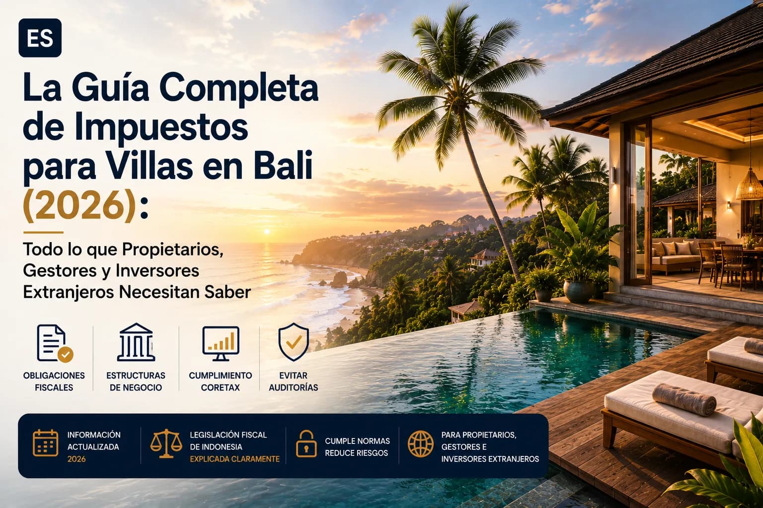 La Guía Completa de Impuestos para Villas en Bali (2026): Todo lo que Propietarios, Gestores y Inversores Extranjeros Necesitan Saber