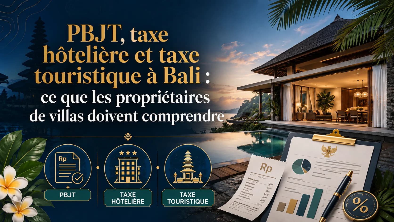 PBJT, taxe hôtelière et taxe touristique à Bali : ce que les propriétaires de villas doivent comprendre